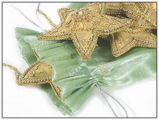 Dazzling Stars Hand Designed Christmas Ornaments Set of 5